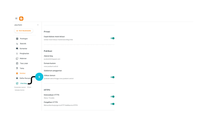 Custom Domain Blogspot Berhasil
